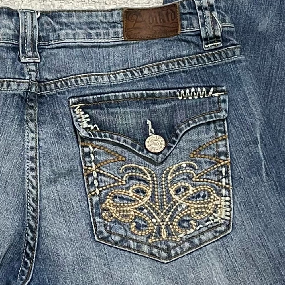 Adiktd Embroidered Pocket Denim Jeans Size 10/31 Western Cowgirl Bootcut - Picture 8 of 14